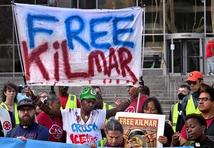 Archivo - Manifestación para pedir la liberación de Kilmar Ábrego en Baltimore, Estados Unidos (archivo)