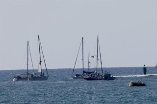 Embarcaciones de la Global Sumud Flotilla en Ashdod, Israel