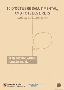 Imagen del cartel conmemorativo del Día Mundial de la Salud Mental, que se conmemora el 10 de octubre