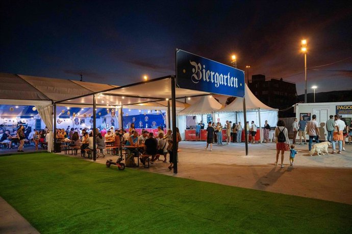 El recinto ubicado en el Parque de las Almadrabillas, bajo el Cargadero de Mineral, donde se celebra el Oktoberfest.