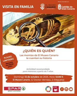 El Museo Canario organiza una propuesta familiar para contar la historiade las momias que preserva en sus instalaciones