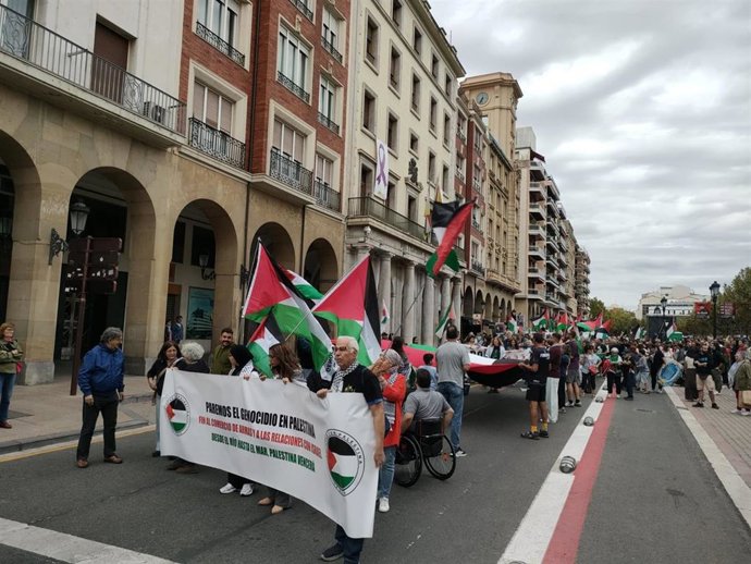 Manifestación en Logroño en apoyo a Palestina