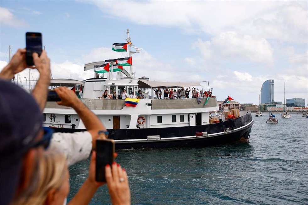 Archivo - Despedida a la Global Sunat Flotilla en el Puerto de Barcelona, a 31 de agosto de 2025, en Barcelona, Catalunya (España). 