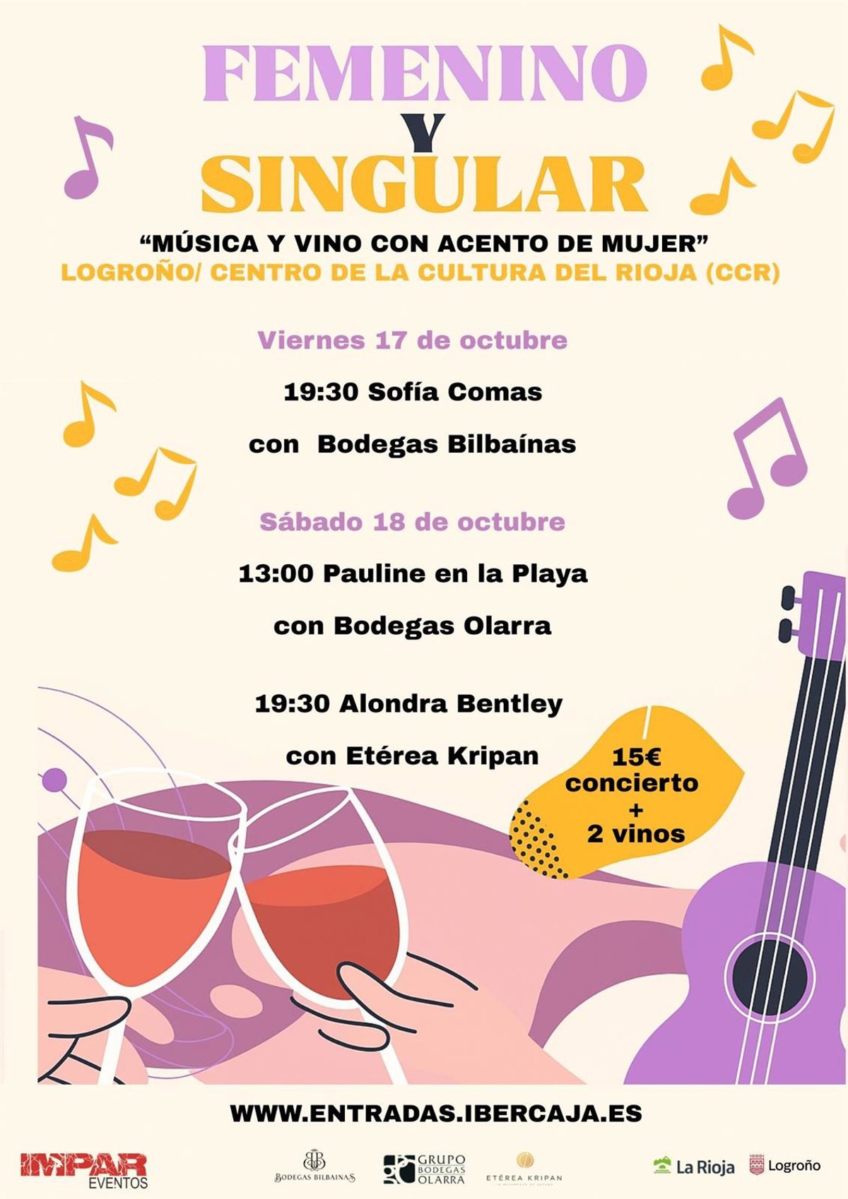 Llega la segunda edición del ciclo  Femenino y singular  que se desarrollará en el CCR de Logroño