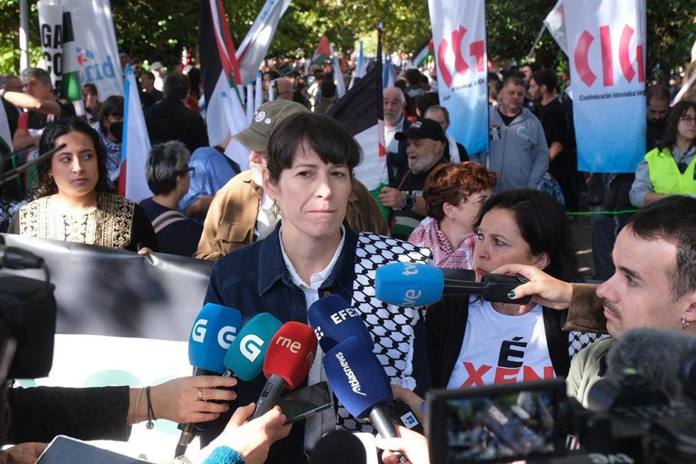 Manifestación 'Galicia con Palestina' en Santiago de Compostela