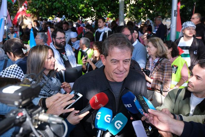 Manifestación 'Galicia con Palestina' en Santiago de Compostela