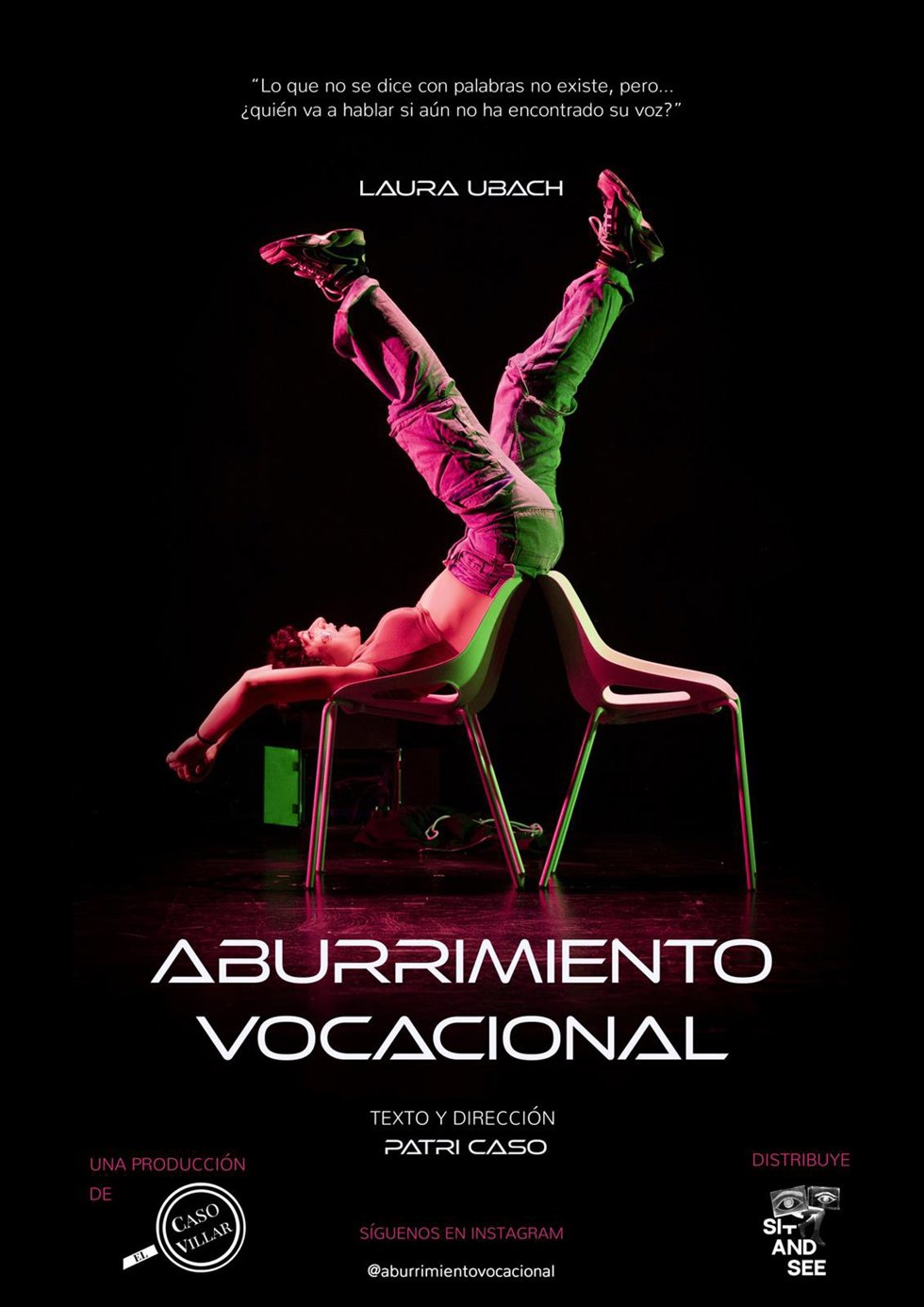 Cartel de la obra de teatro 'Aburrimiento vocacional'