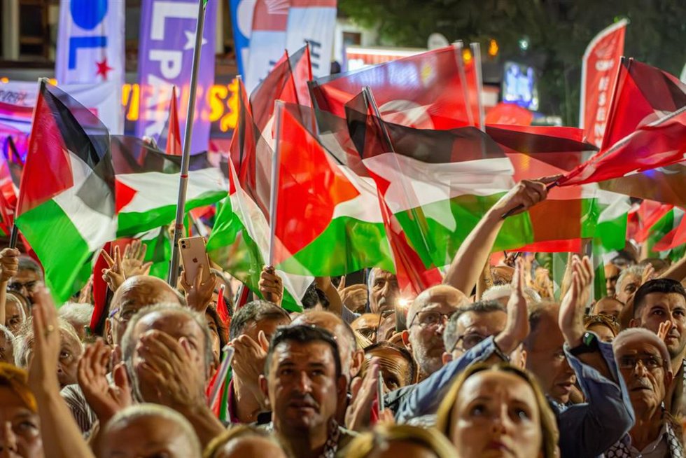 Manifestación propalestina en Turquía