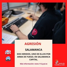 Gráfico elaborado por el 112 con datos de la agresión registrada esta noche en Salamanca