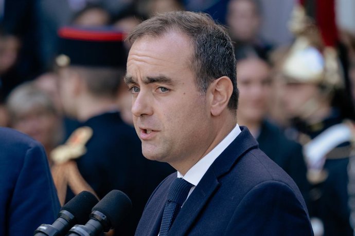 O primeiro-ministro da França, Sébastien Lecornu, durante sua posse em 10 de setembro de 2025 (arquivo)