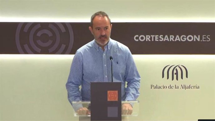 El diputado autnómico del PP Juan Pablo Artero, este lunes en la sala de prensa de las Cortes.