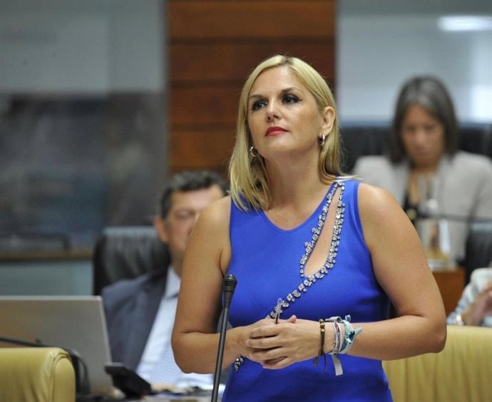 La consejera de Hacienda, Elena Manzano, en la Asamblea