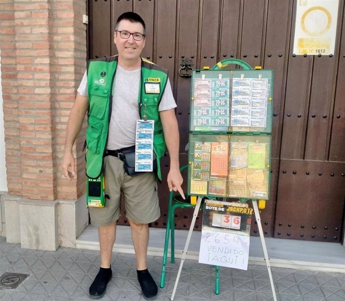 Juan Manuel Morillo, vendedor de la ONCE.