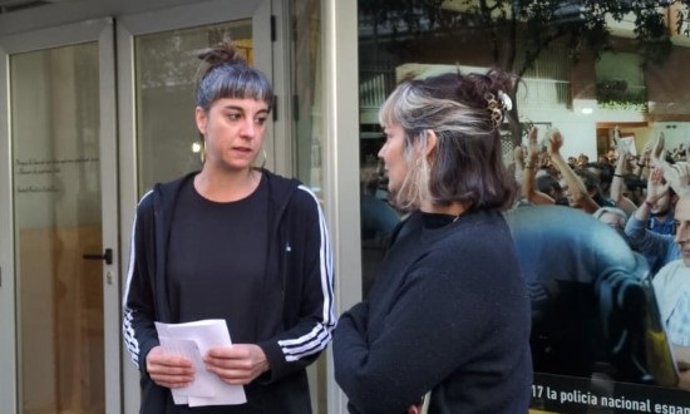 La portaveu de la CUP, Su Moreno, aquest dilluns a la seu del partit