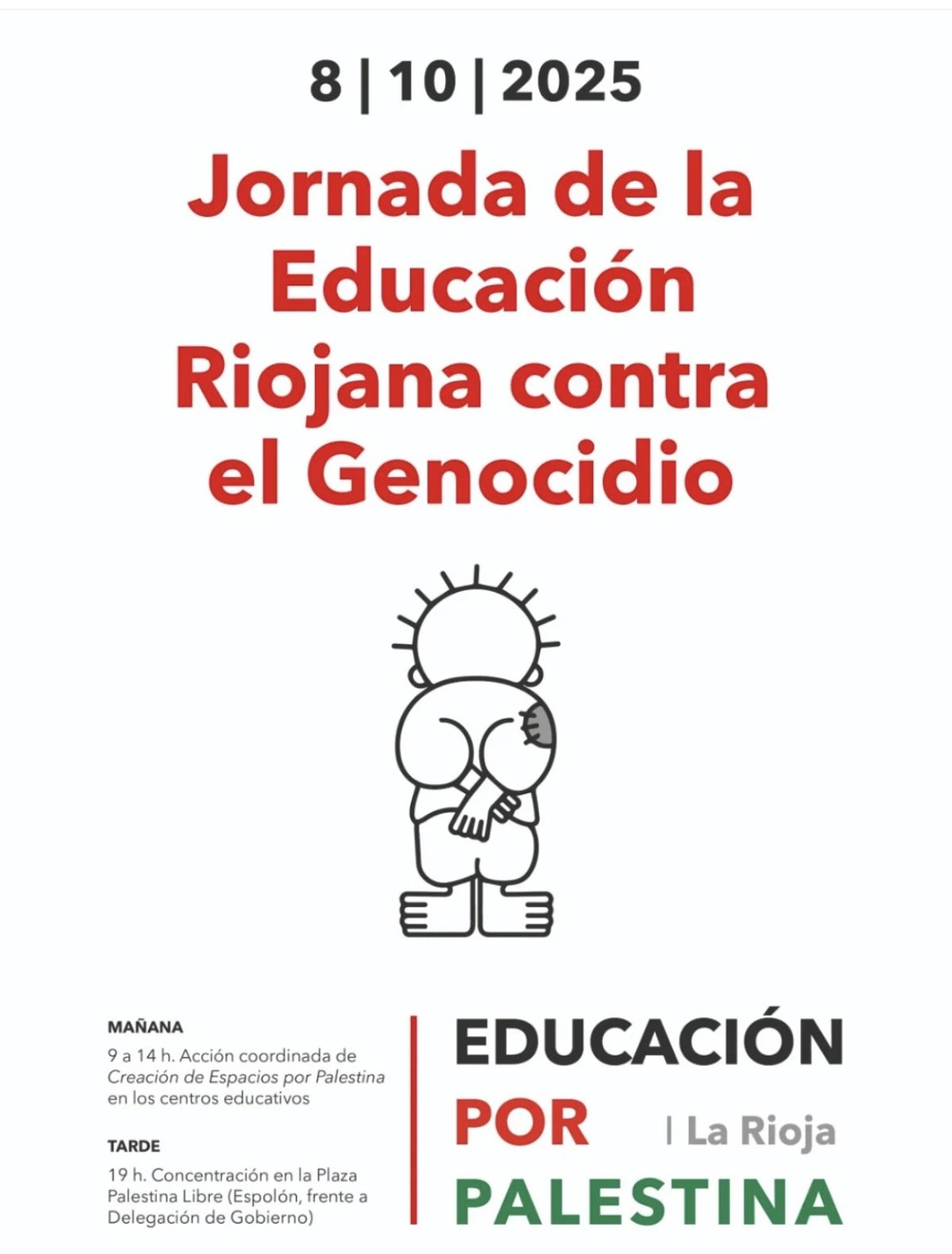 La Plataforma por la Escuela Pública llama a la comunidad educativa a participar en la Jornada contra el Genocidio
