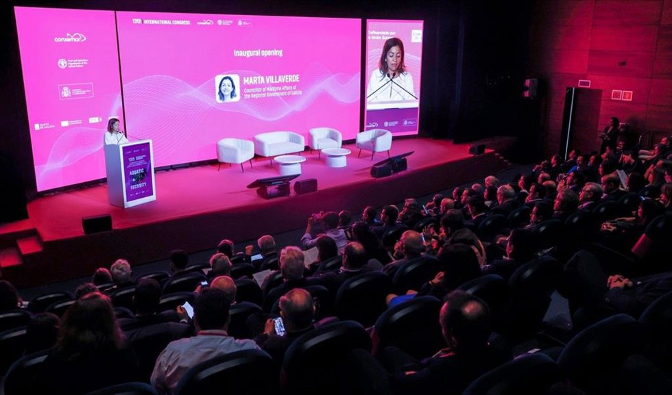 Intervención de la conselleira do Mar, Marta Villaverde, en la inauguración del XIII Congreso Conxemar FAO MAPA, en Vigo.