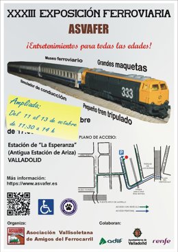 Cartel de la exposición ferroviaria de Asvafer.