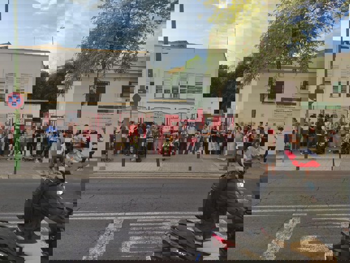 Manifestación en el CEIP Calvo Sotelo