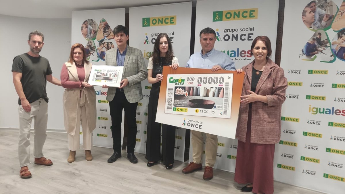 Cinco millones de cupones de la ONCE difundirán por todo el país la alfarería de Llamas de Mouro
