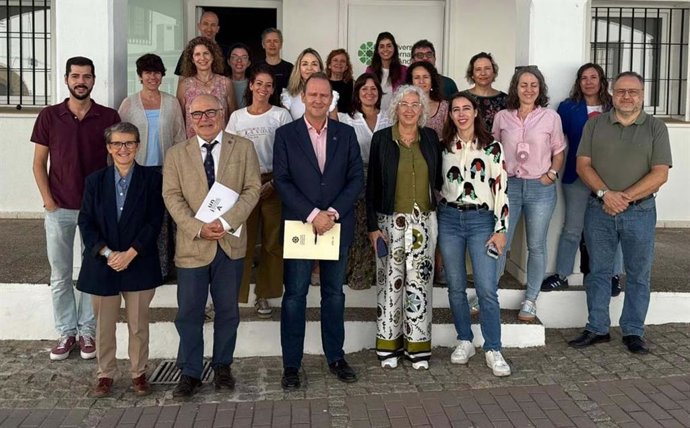 El rector de la Universidad Internacional de Andalucía (UNIA), José Ignacio García, en la inauguración de la tercera edición de la Escuela de Formadores para tutores andaluces del MAES en La Rábida (Huelva).