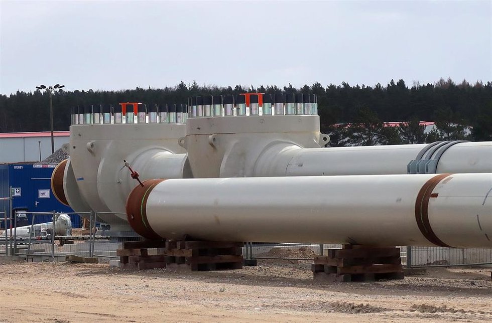 Archivo - Tuberías del gasoducto Nord Stream-2 en fase de construcción.