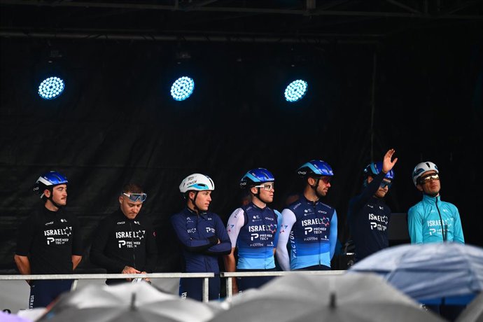20 de setembro de 2025, Haacht, Bélgica: HAACHT, BÉLGICA - 20 DE SETEMBRO: Israel - Atualização da Premier Tech durante a 27ª edição do Super 8 Classic, uma corrida de ciclismo de estrada UCI ProSeries 1.Pro de um dia para a Elite Masculina de 198,9 km co