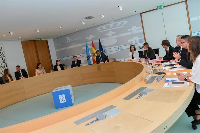 Reunión del Consello de la Xunta presidida por el conselleiro de Presidencia, Diego Calvo.
