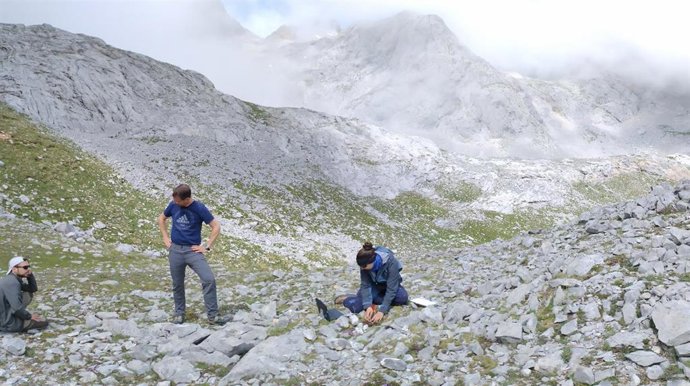 Zonas de muestreo en los Picos de Europa.