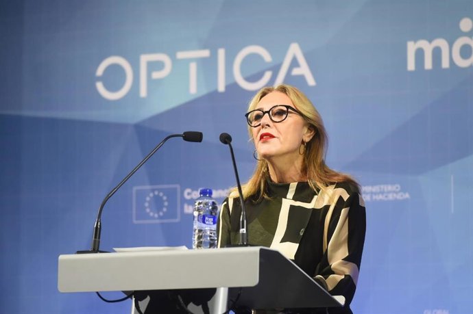 La consejera de Economía, Hacienda y Fondos Europeos, Carolina España, interviene en Málaga en la inauguración de la segunda edición de la Global Photonics Economic Forum.