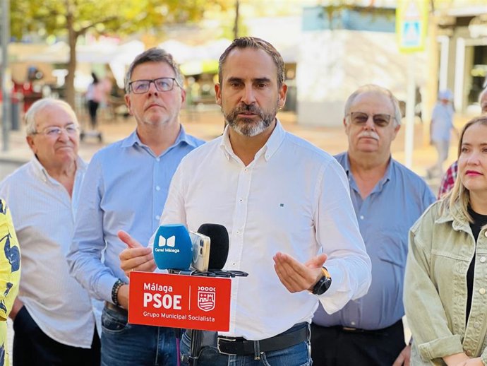 El portavoz socialista en el Ayuntamiento de Málaga, Daniel Pérez, en una imagen de archivo