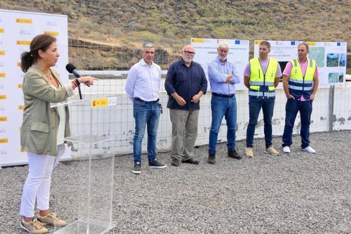 Visita a las obras de mejora de la red de riego de El Golfo, en El Hierro