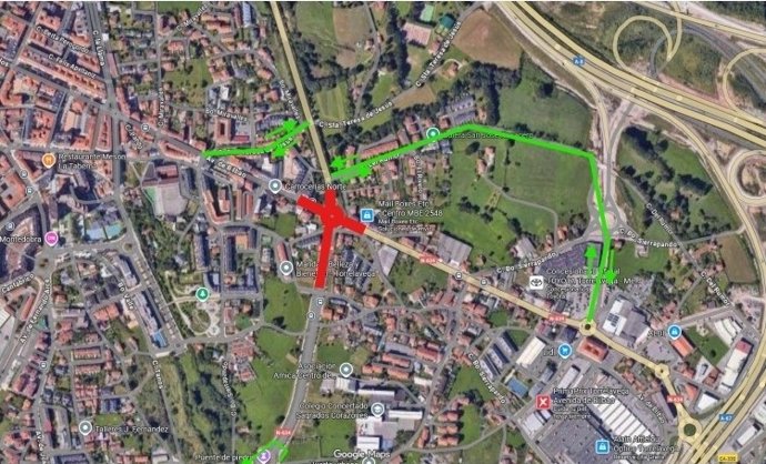 La rotonda de Los Rotarios en Sierrapando se cortará al tráfico por la noche este miércoles y jueves