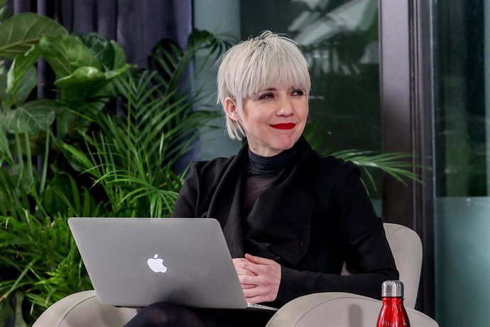 Archivo - La investigadora del Instituto de Filosofía del Consejo Superior de Investigaciones Científicas, Remedios Zafra, interviene en el acto 'Conversación para la igualdad en la Ciencia'  a 6 de febrero de 2023.