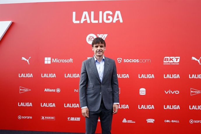 Archivo - Fernando Morientes attends during the presentation of the mark of the new LaLiga EA Sports for the next season 2023/24 celebrated at Netflix studios on July 3, 2023, in Madrid, Spain.