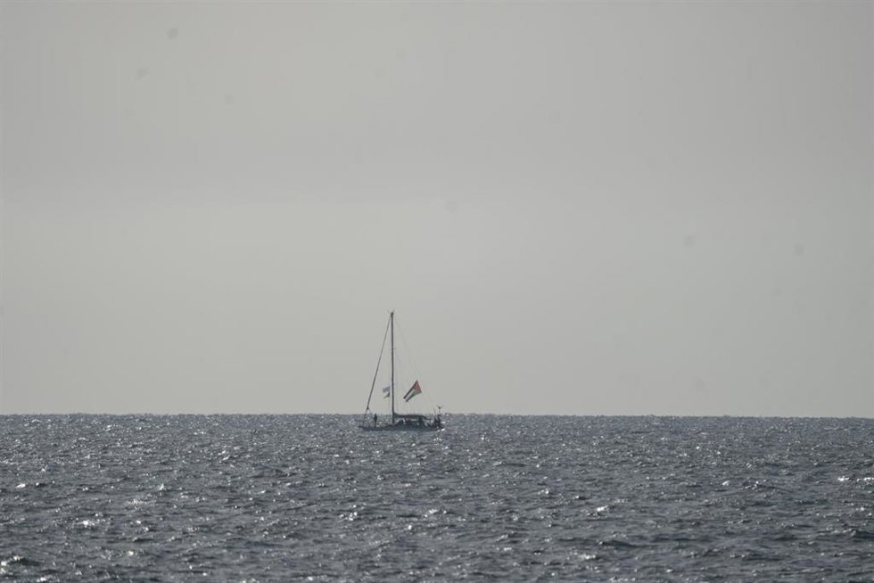 Imagen de archivo de una embarcación de la Global Sumud Flotilla cerca del puerto israelí de Asdod