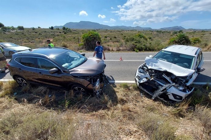Accidente vial en la RM-E22 (Cartagena-Mazarrón)