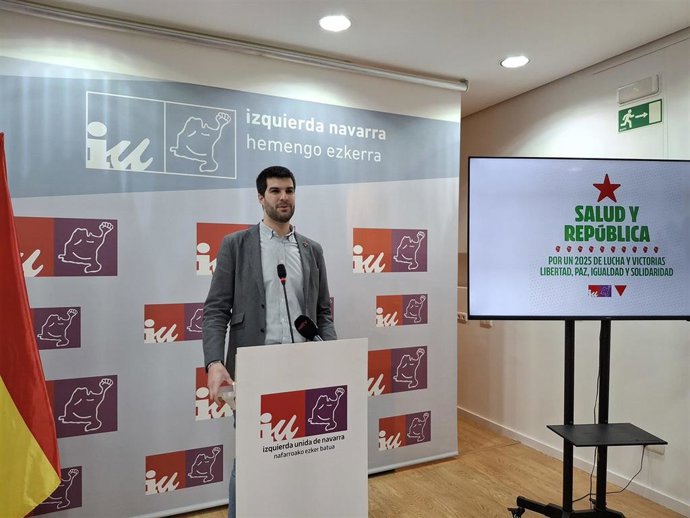 Archivo - Carlos Guzmán, coordinador general de Izquierda Unida de Navarra.