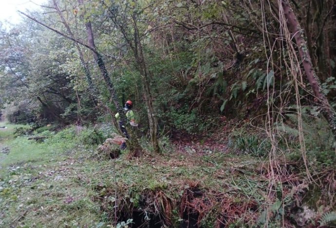 Labores río San Juan en Mieres.