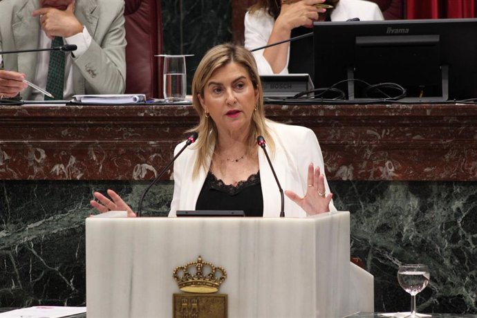 La portavoz del Grupo Parlamentario Socialista en la Asamblea Regional, Carmina Fernández