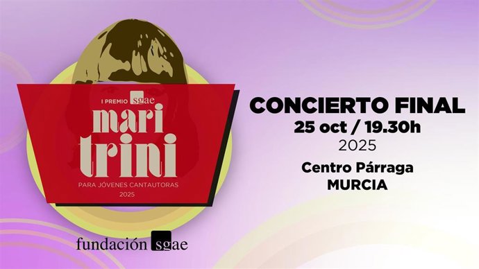 Imagen del cartel de la final del 'Premio SGAE para Jóvenes Cantautoras Mari Trini'