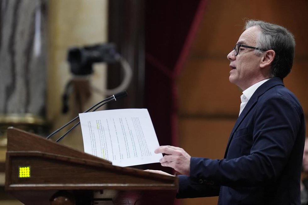 El diputado de ERC, Josep María Jové, durante la primera jornada del Debate de Política General, en el Parlament de Catalunya, a 7 de octubre de 2025, en Barcelona, Catalunya (España). Con la tensión patente entre sus socios de investidura, Illa afronta