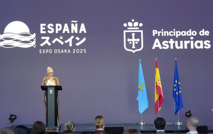 La viceconsejera de Turismo de Asturias, Lara Martínez, en la Exposición Universal de Osaka.