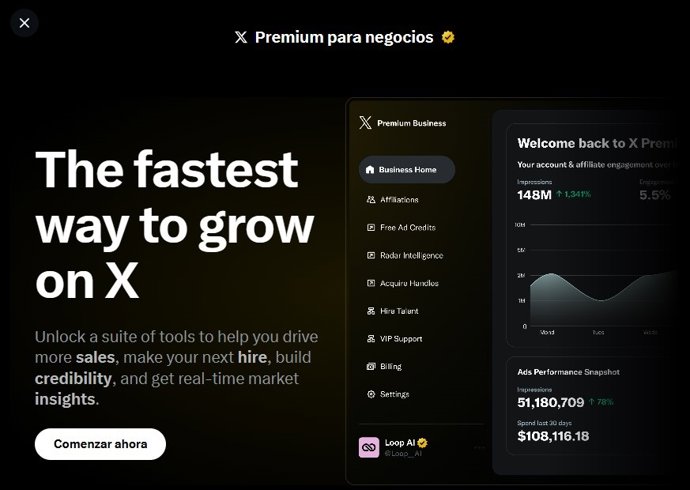 Novos planos de assinatura para empresas e organizações em X.