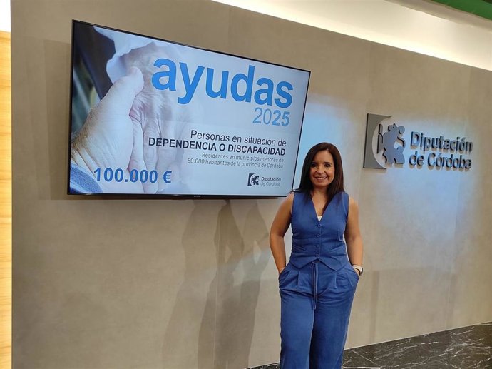 La delegada de Derechos Sociales de la Diputación de Córdoba, Irene Aguilera, en la presentación de las ayudas.