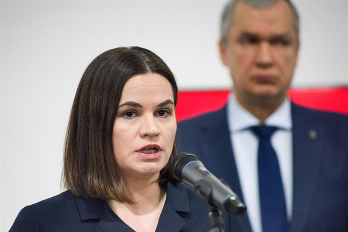 Archivo - Imagen de archivo de la opositora bielorrusa Svetlana Tijanovskaya.