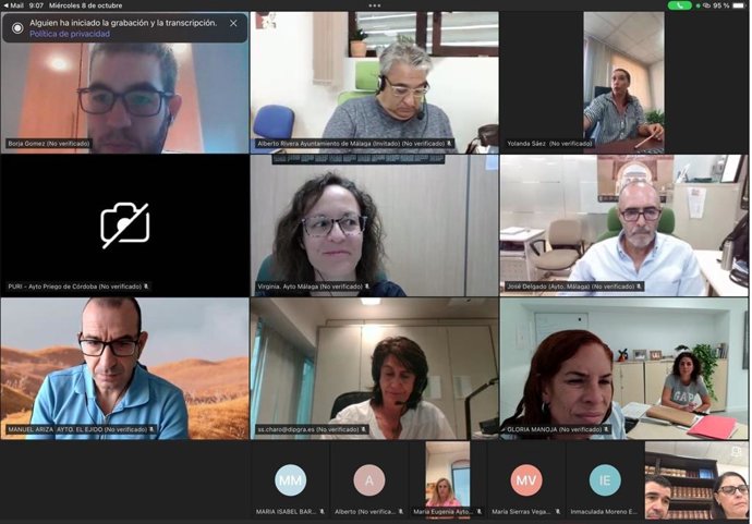 Sesión online del grupo de trabajo soledad no deseada del Laboratorio de los Cuidados.