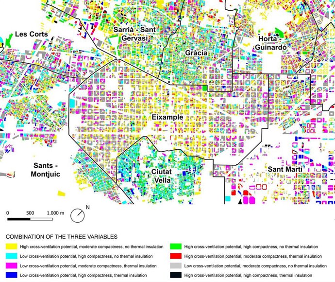 Mapa combinado de variables