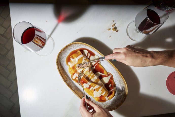 Archivo - Canelón de Chivo y Queso Payoyo del Restaurante Picador