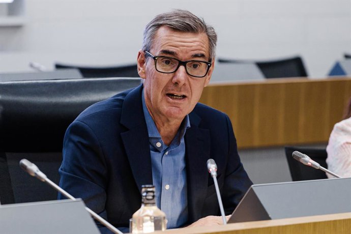 El president de la CNMV, Carlos San Basilio, inaugura una jornada, a 15 de setembre de 2025, a Madrid (Espanya).