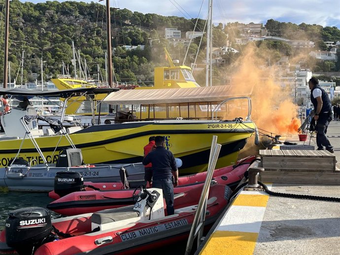 El simulacre d'incendi en una embarcació 